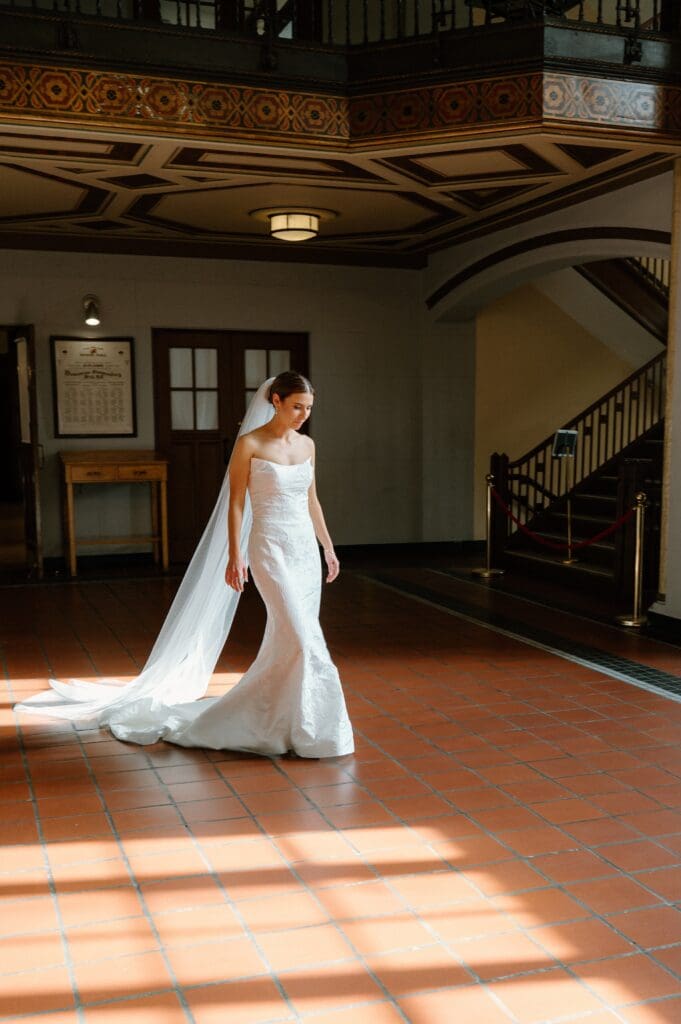 Bride seeing groom before the ceremony